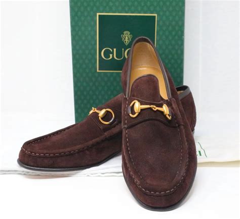 old gucci suede loafers